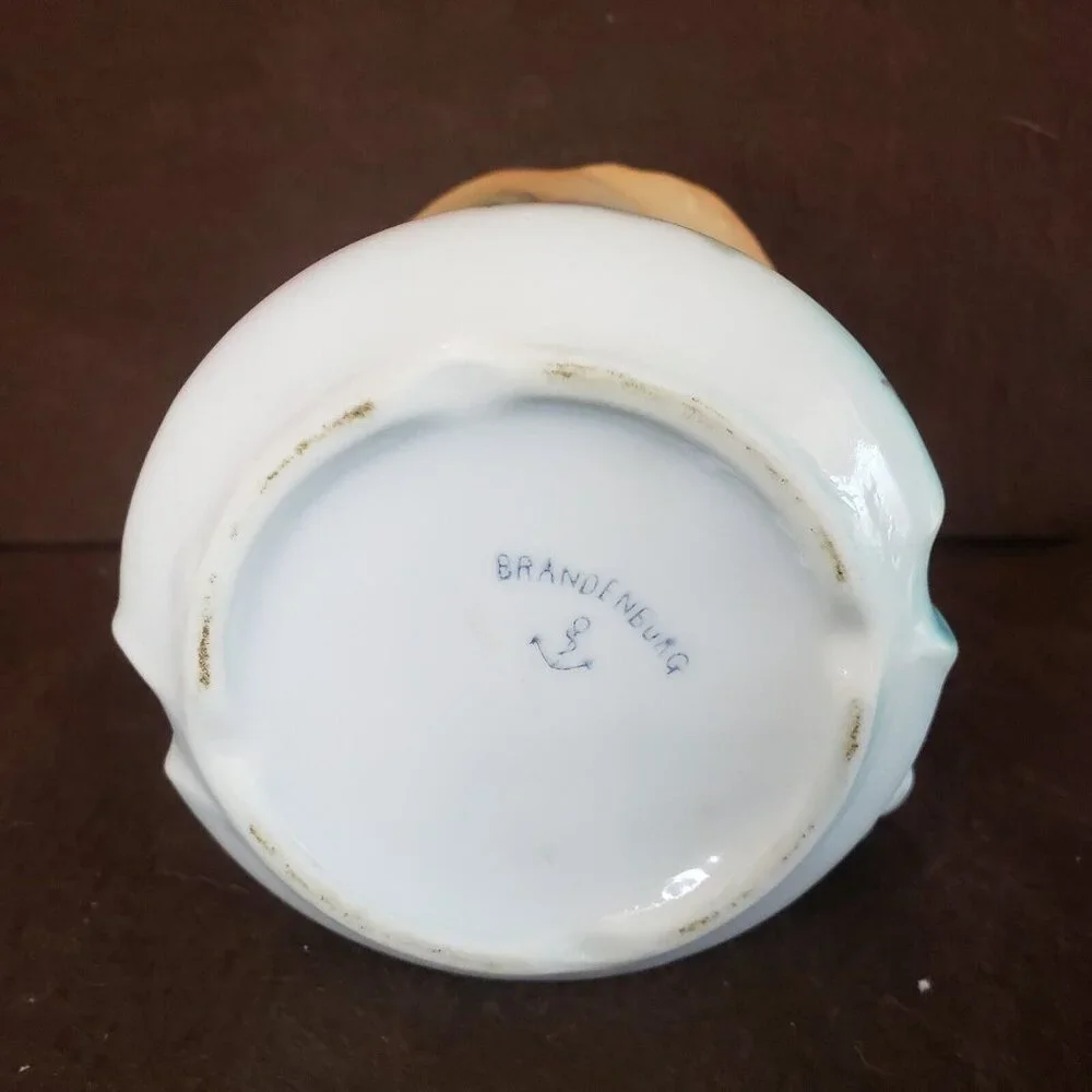 Vintage Antique Mustache Cup Brandenburg Roses‎ Germany